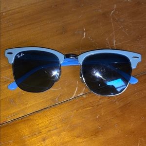 Blue polarized clubmaster Raybans